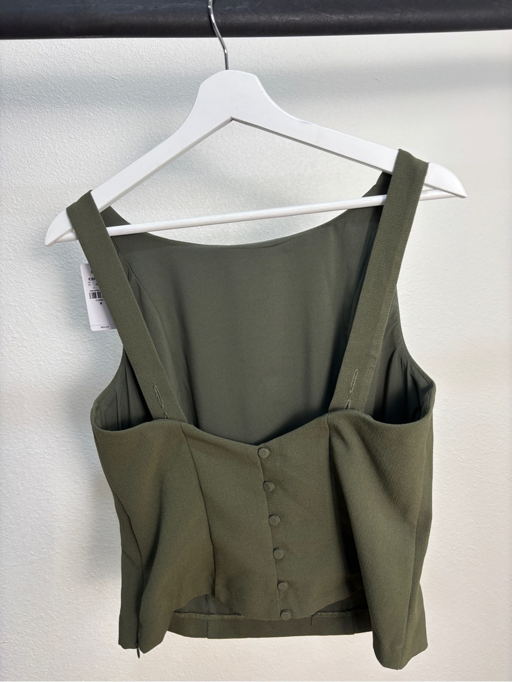 Express Olive Knit Scoop Neck Tank - Picture 2 of 4